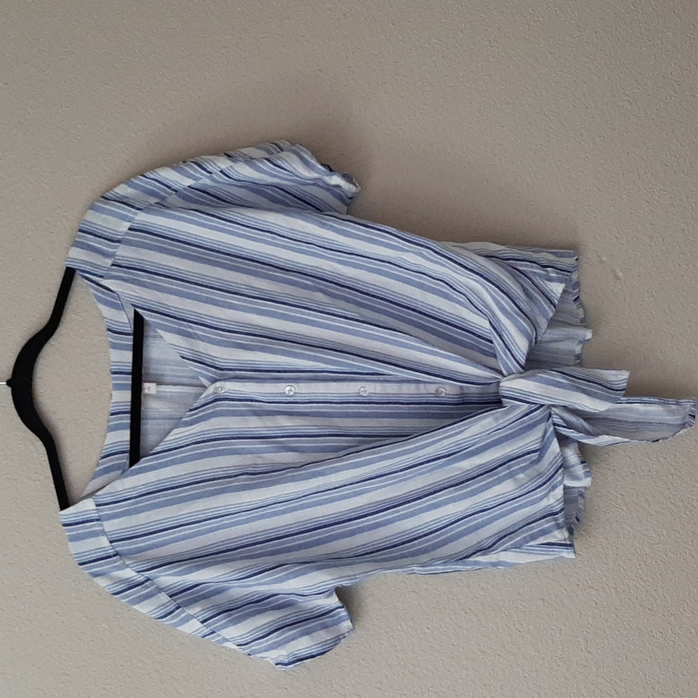 COMO VINTAGE LINEN BLEND TOP.